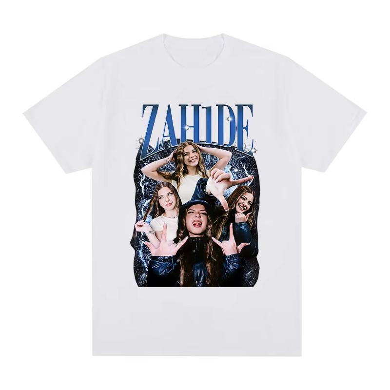 Zahide Merch Graphic Print Tshirt Unisex Women Fashion Hip Hop T Shirts Cotton Casual Oversized Short Sleeve Tshirts Streetwear