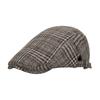 Plaid Beret Men's Autumn Winter Thick British Woolen Peaked Cap Newsboy Caps for Men Forward Cap Paintsman's Cap Driver Ivy Hat