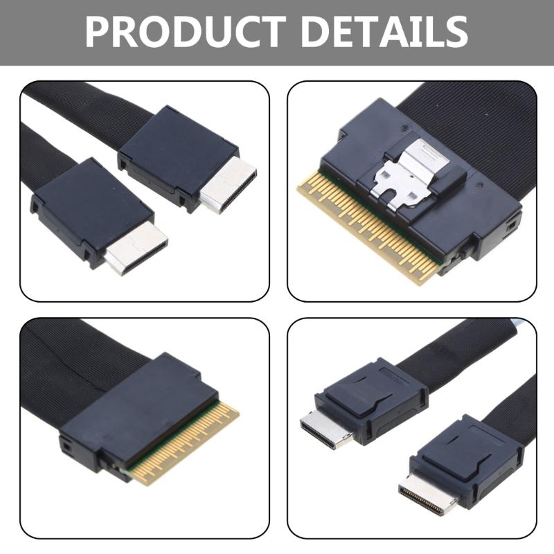 Кабель SlimSAS SFF-8654 8X к Oculink SFF-8611 4X 4ix2 16-24 Гбит/с Эффективная передача сигнала