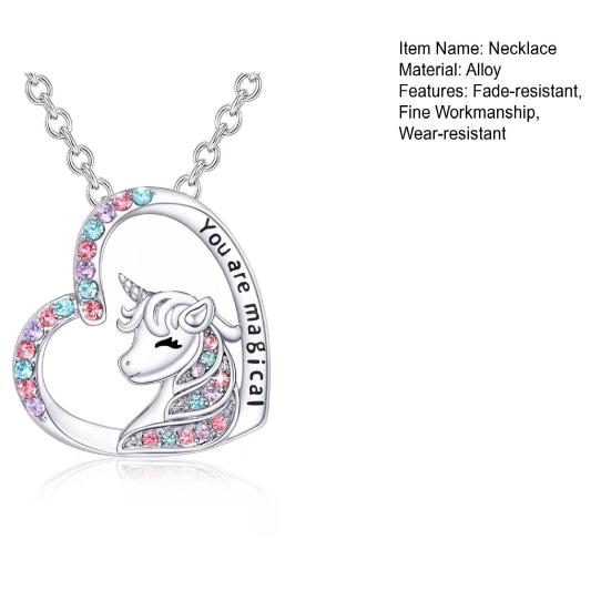 Детское ожерелье в форме сердца, индивидуальное украшение на шею