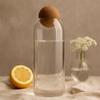 Clear Glass Jar With Cork Ball Lid 25cm