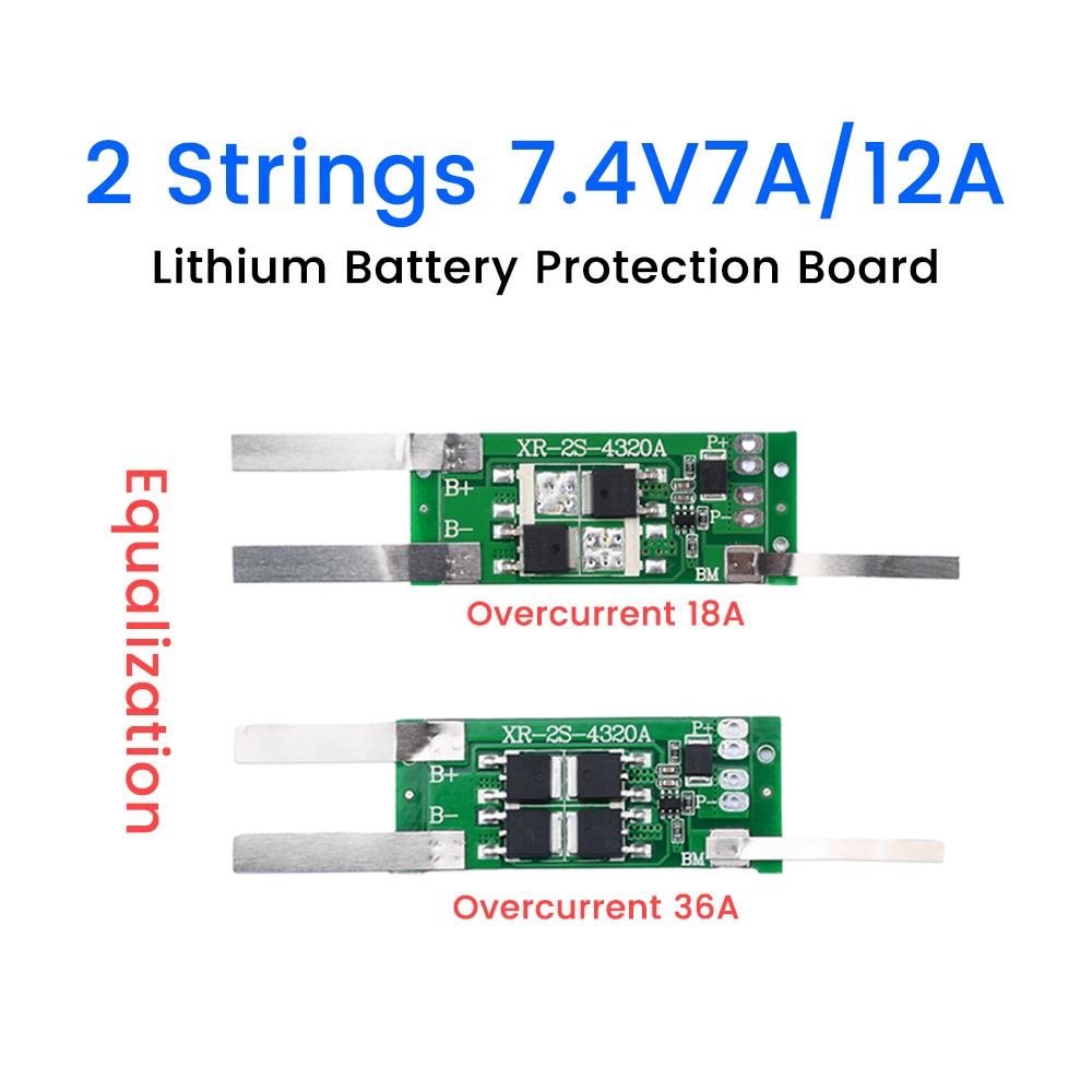 BMS 2S 18650 7.4V 8.4V Плата защиты заряда-разряда литий-ионного литиевого аккумулятора PCB 2S 5A 6A 10A Модуль защитных плат