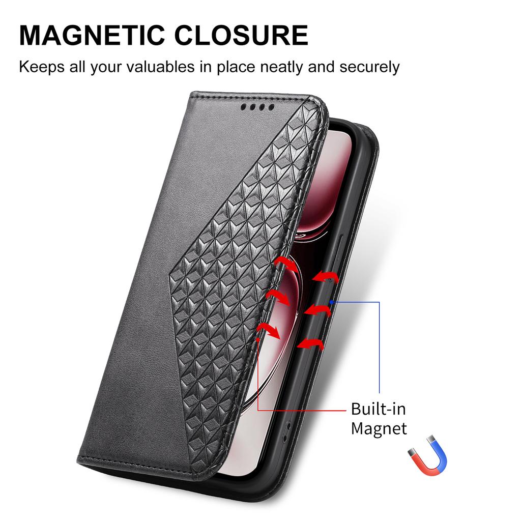 Для Oppo Reno12 Pro 5G (Глобальный) Чехол-подставка из ПУ кожи с текстурой теленка, кошелек, чехол для телефона