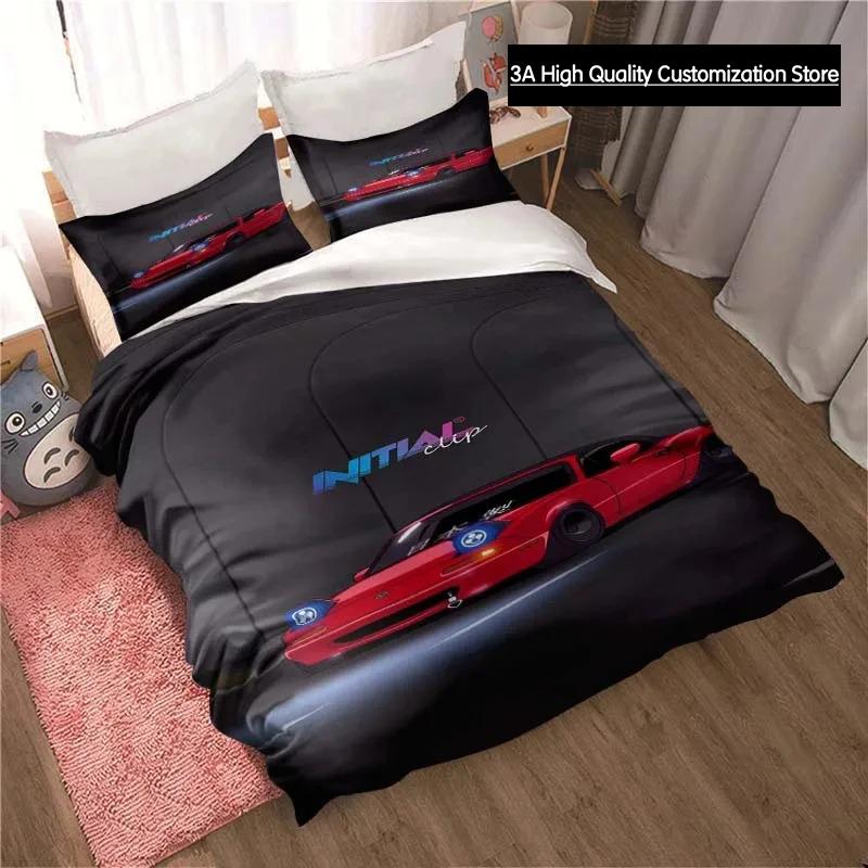 Miata MX-5 NA Racing Cartoon Jdm Car Drift Bedding Set,Duvet Cover Bed Set Quilt Cover,King Queen Twin Size Boys Girls Adults