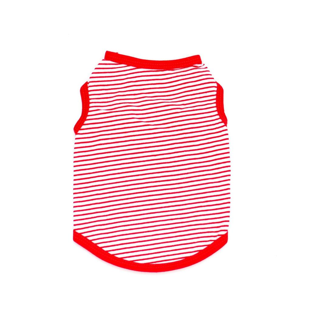 Pet Clothing, New Spring and Summer Models, Cat and Dog Pet Clothes, Breathable Striped Vest