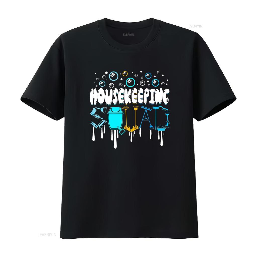 Housekeeping Squad Cleaner Cleaning Housekeeper T Shirt vintage Washed Stretched Stylish Unisex homme Soft designer clothes