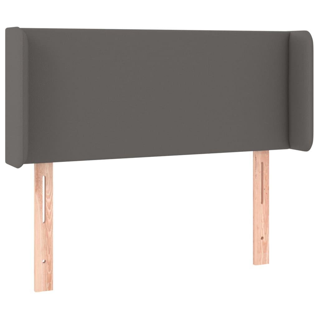Headboard with Ears Gray 83x16x78 88 cm Faux Leather