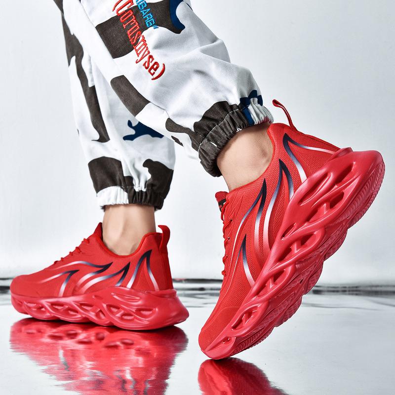 Весенние новые повседневные мужские туфли в сетку с низким верхом и шнуровкой спереди, модный тренд