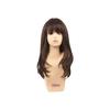 All-wig, Wave, Semi-long, Heat-resistant, Dark Cocoa