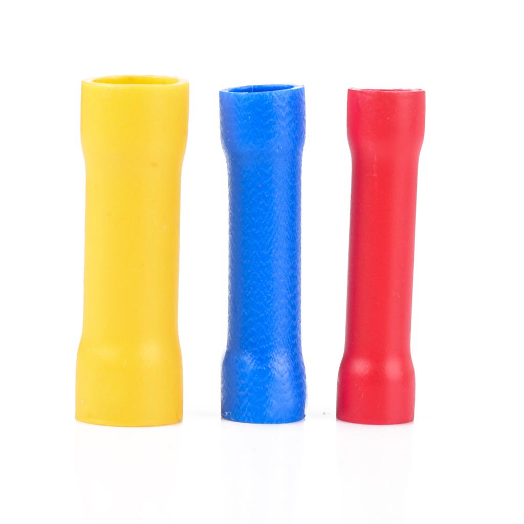 50 шт. изолированные прямые стыковые разъемы электрические обжимные клеммы в ассортименте