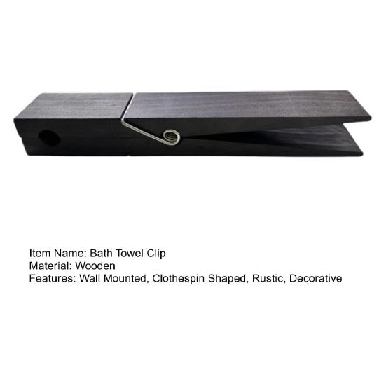 Зажим для банного полотенца Деревянная прищепка Форма Вешалка для полотенца Деревенская Настенная Декоративная вешалка для ванной комнаты Прачечной Полотенца Одежды