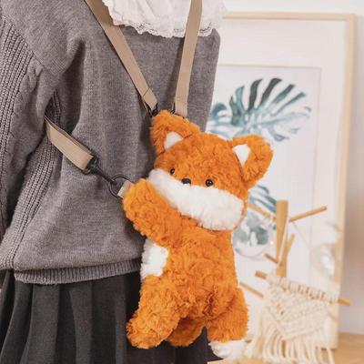 Кошелек через плечо и монетница из плюшевой лисы для девочек - Дизайн на одно плечо