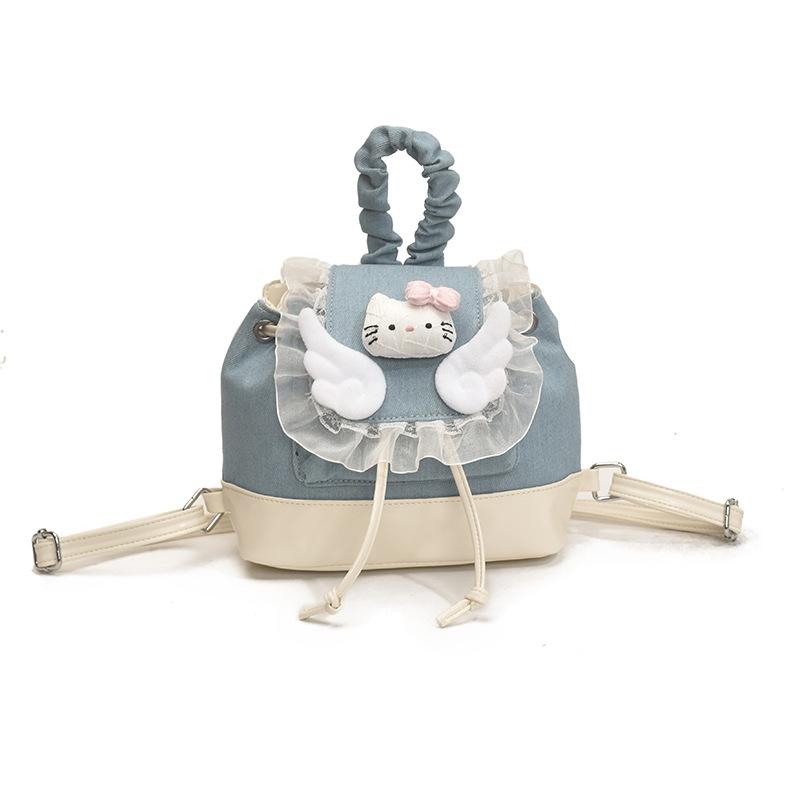 Niche Fashion Cute Lace Backpack Simple Casual High Value Schoolbag Exquisite Premium Children'S Backpack