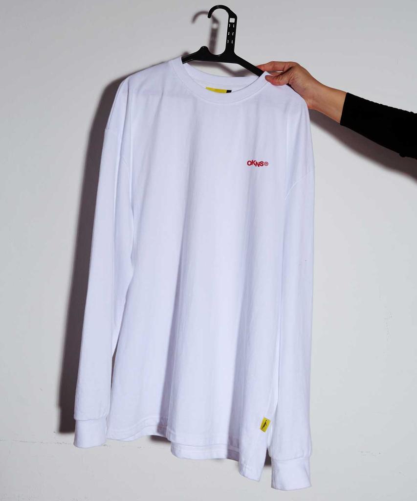 OKENS SEOUL [Mangwon Express Signature 02] Long Sleeve T-Shirt White (2024)
