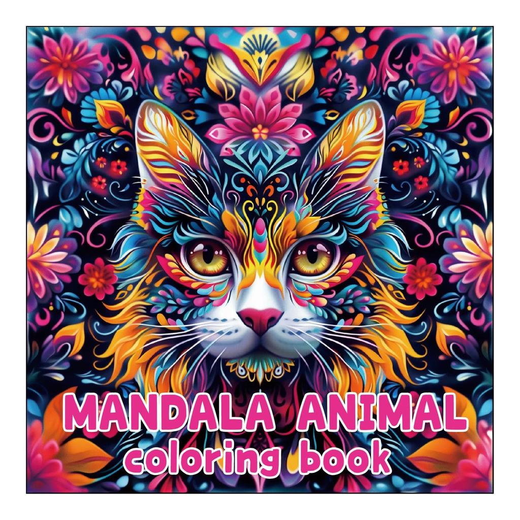Mandala Animal Coloring Books Arts Beginners Creative Graffiti Illustration Adult Handicraft DIY Drawing Book 24 Page