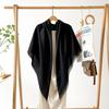 Spring new high-end imitation cotton and linen cm large square scarf monochrome silk scarf shawl women's scarf