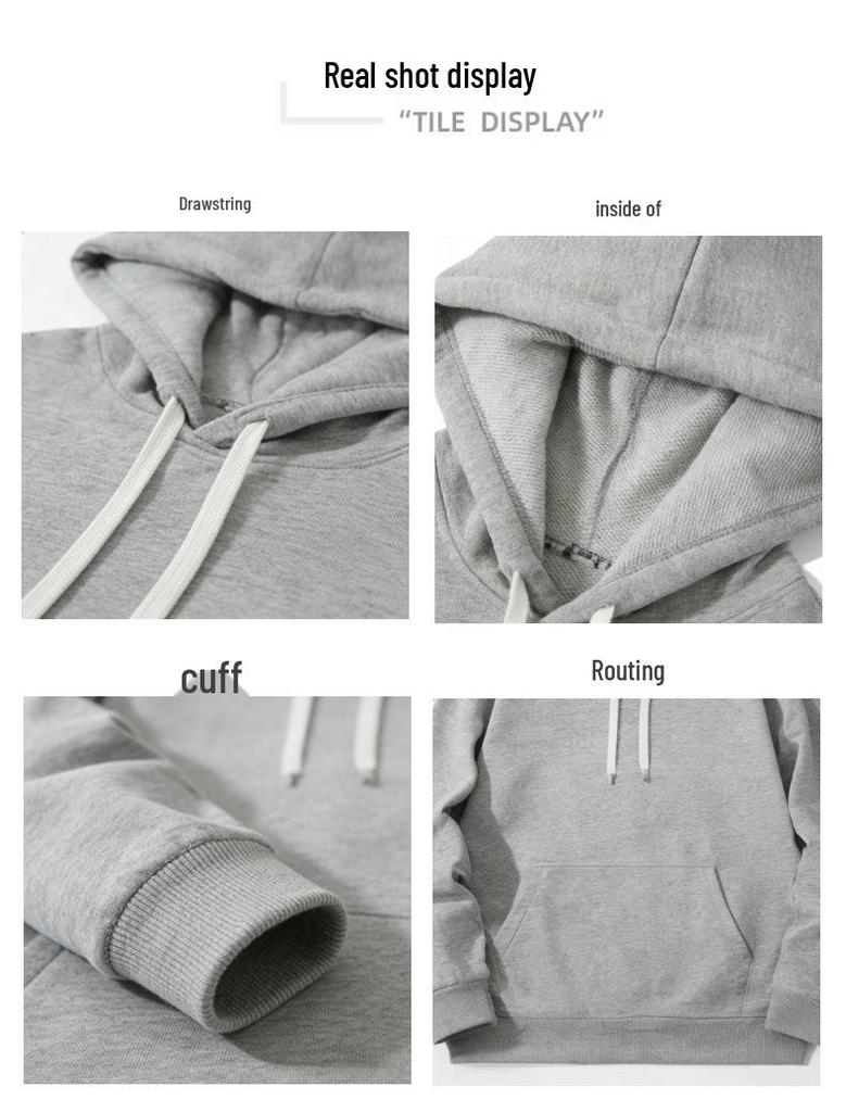 2025 New Arrival Heavyweight Men's Loose Fit Couple Style Trendy Casual Hoodie