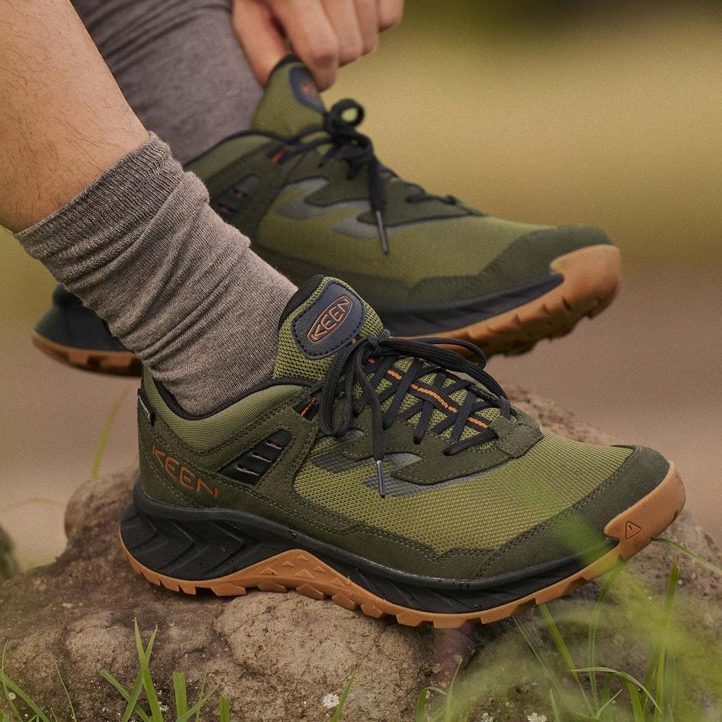 KEEN HIGHTRAIL WP High Trail Waterproof Trekking Winter Size cm Shoes, Men's, Moss/Gold Flame, 26.5