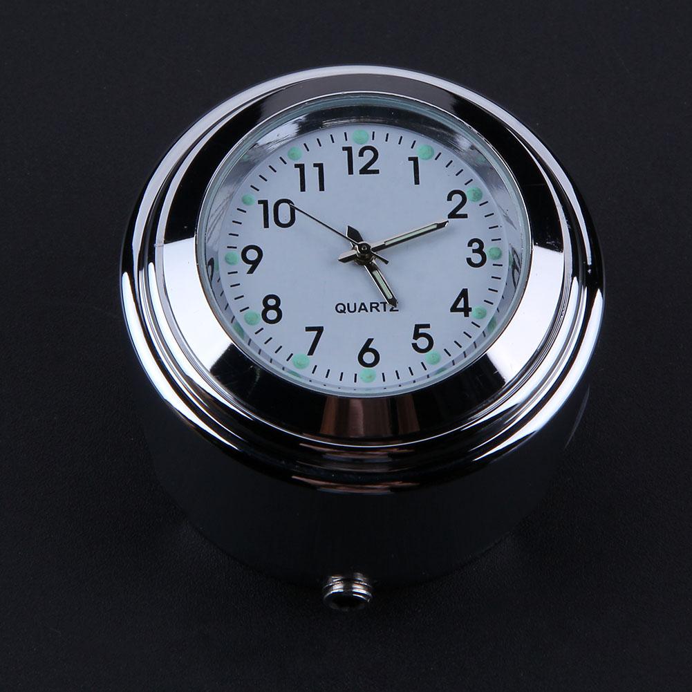 Waterproof 22/25mm Motorcycle Handlebar Mount Dial Clock Watch Motorbike Accessories