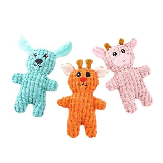 Dog Squeaky Toy Stuffed Animal Plush Dog Toy with Crinkle Paper for Puppy Small Dogs Tough Dog Chew Toy for Aggressive Chewer