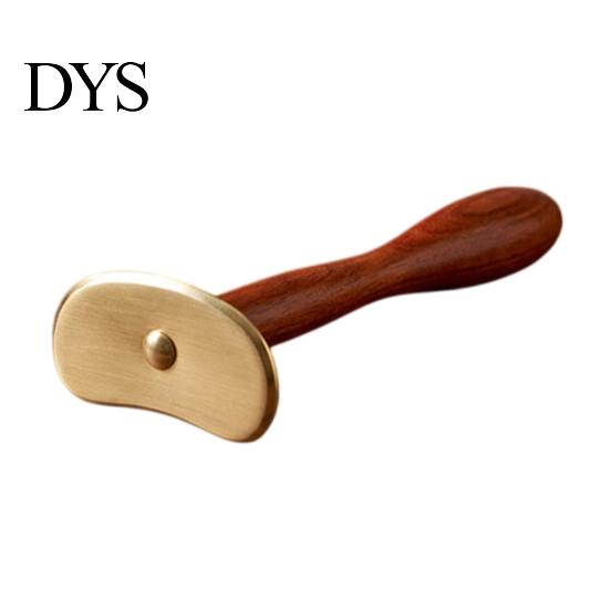 Professional Body Massage Tool Brass Gua Sha Scraper, Long Handle for Back Portable Self Care Equipment Neck, Meridian Relaxation Stick Care, Home Spa