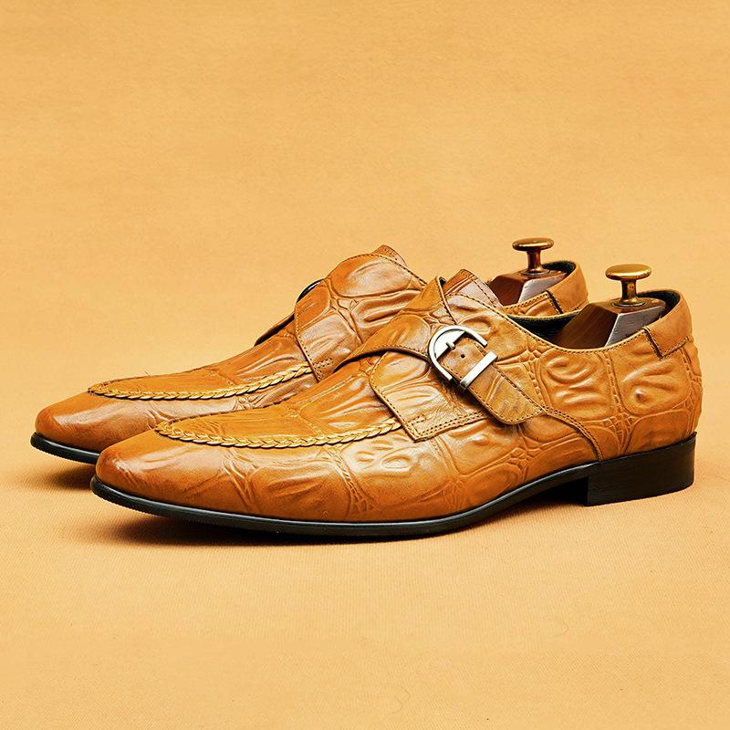 [During The Event] Buckle Munch Leather Shoes Men'S Genuine Leather Formal Men'S Shoes Trendy Men'S Business Leather Shoes