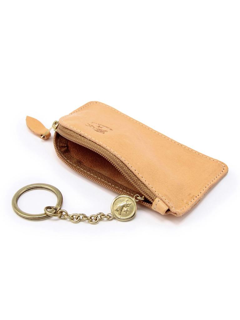 Coin Case Coin Purse Leather Genuine Leather Cowhide Unisex Olive [IL BISONTE] Women's Men's