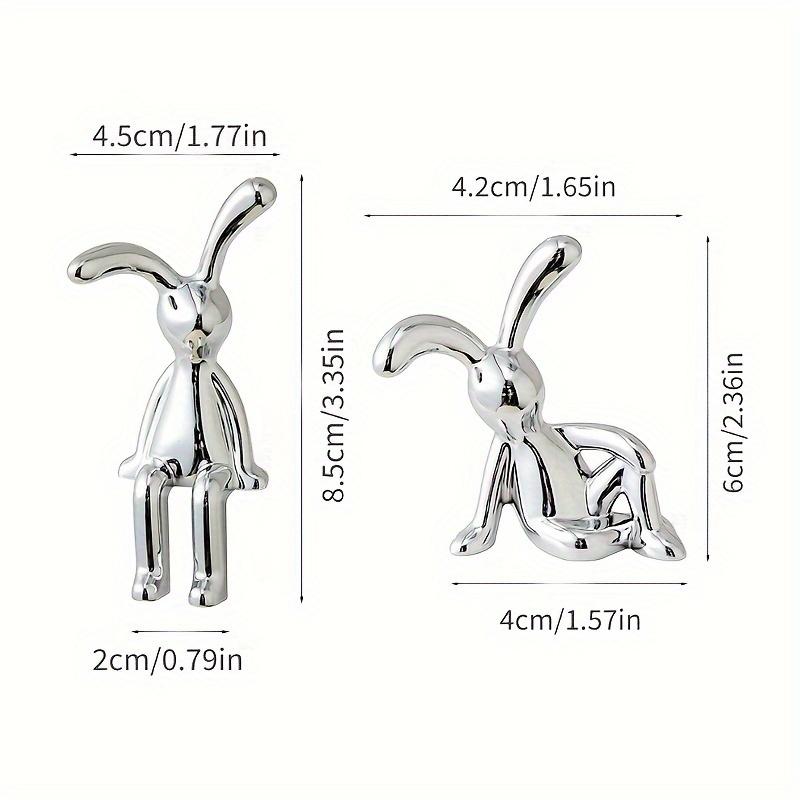 Resin Rabbit Statue, Living Room, Bedroom, and Various Room Types, Dreamy Themed Decorative Collectibles, Easter Gifts