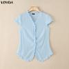 Летние женские повседневные футболки с V-образным вырезом, коротким рукавом и оборкой по низу, облегающие топы