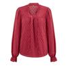 Spring and Autumn Women's Blouse Solid Color Slim V-Neck Flutter Long Sleeve Top