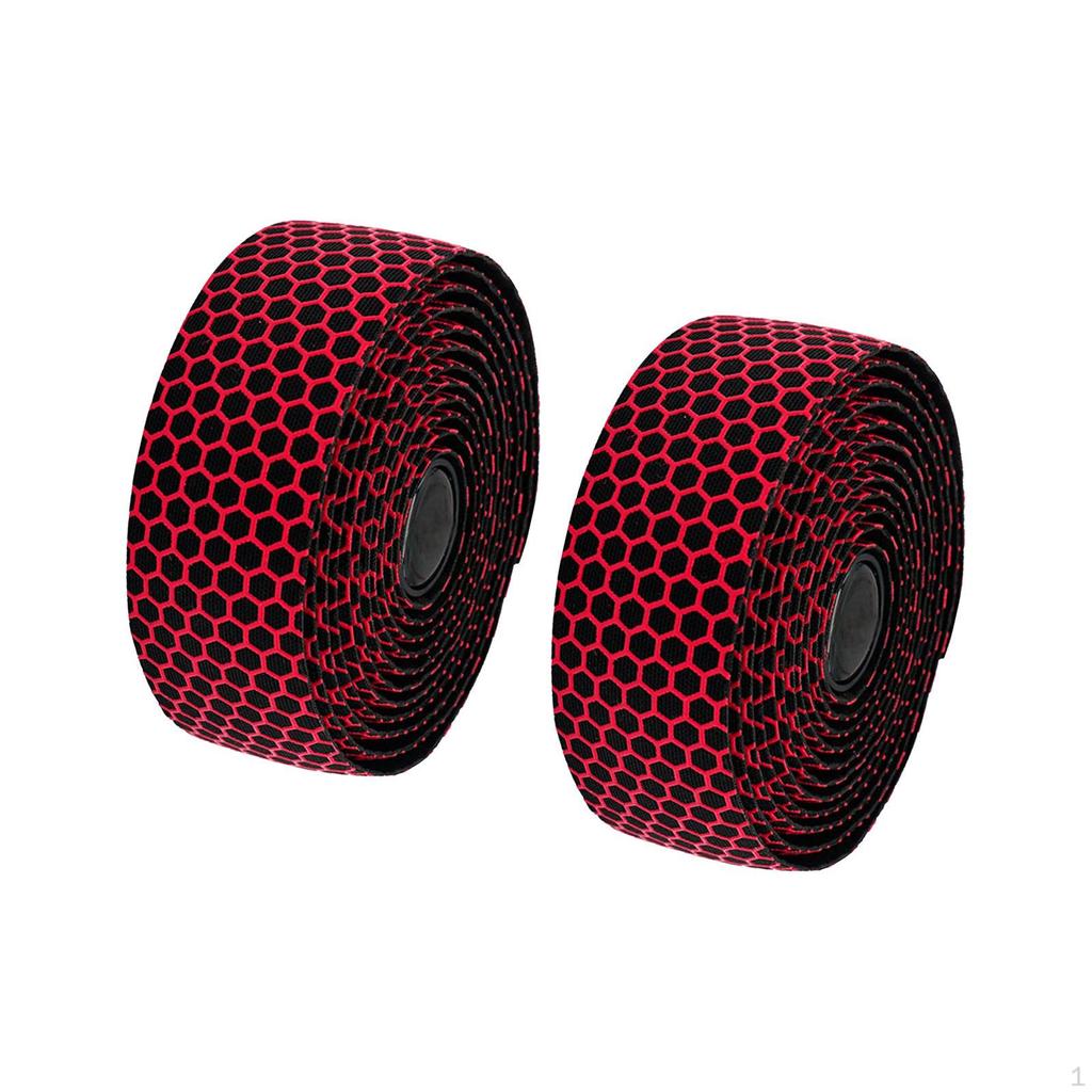 2 Pieces Bike Handlebar Tape Bicycle Bar Lightweight Soft Breathable Silicone Grip