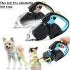 3m Rotating Nylon Pet Leash for 2 Dogs Adjustable Double Rope Leashes with Flashlight Poop Bag Box Pet Traction Rope Retractable