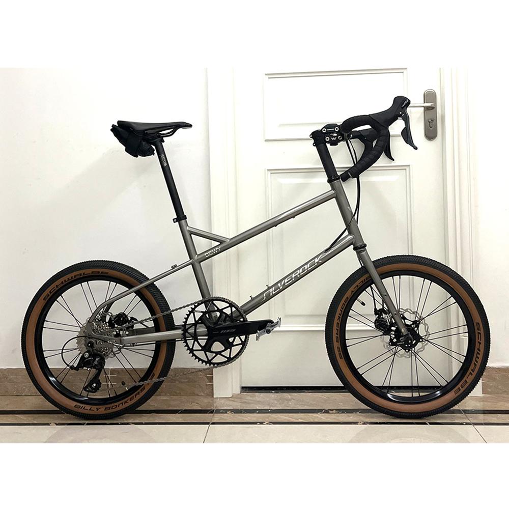 SILVEROCK DEWY Chrome Bicycle Frame 20" 406 451 Gravel Minivelo Disc Brake 2.2 Tire Urban Adult Classic Bike Matte Grey Frameset