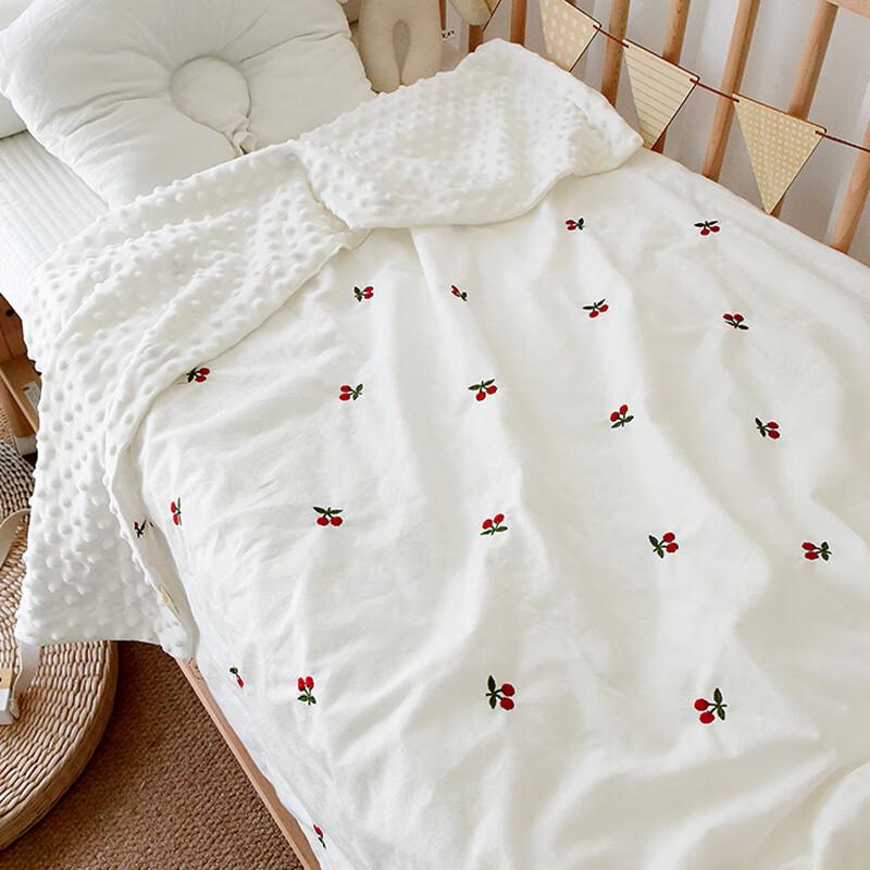 GPPNKC Embroidered Washed Cotton Baby Soothing Blanket