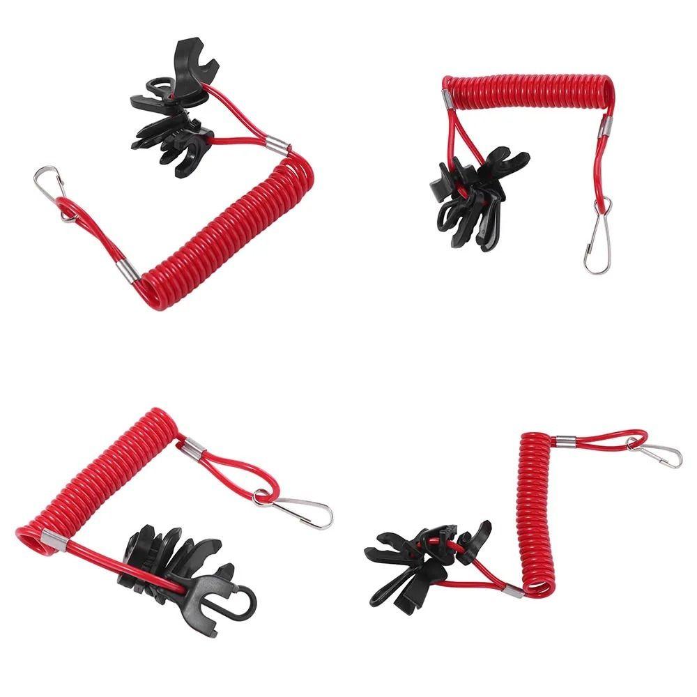 Quick Pull Shutoff Emergency Stop Cord Elastic Braided Rope Motor Kill Switch Outboard Engine Use