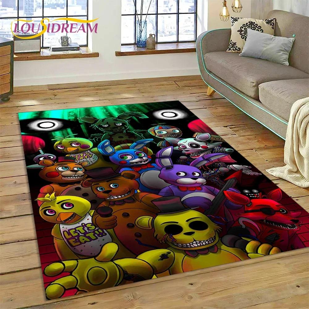 3D Хоррор Игра FNAF-F Freddy Ковер Коврик для Гостиной Спальни Дома Украшение Дивана, Коврик для Игровой Зоны Детей Нескользящий Напольный Коврик Подарок