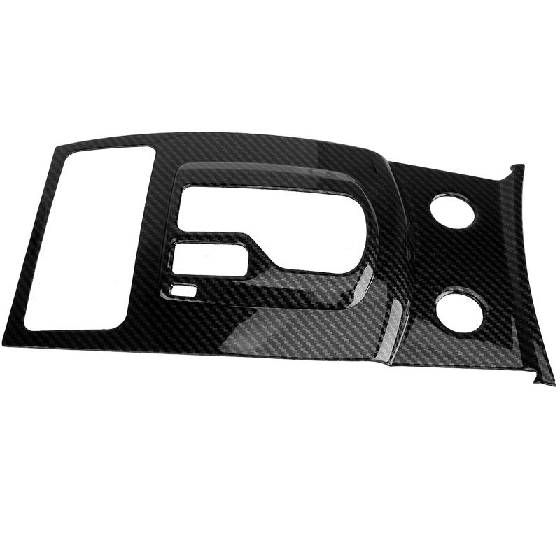 Black Carbon Fiber Style Automatic Gear Shift Panel Cover Trim ABS Fit for Infiniti G37 Sedan 2010 2011 2012 2013 LHD