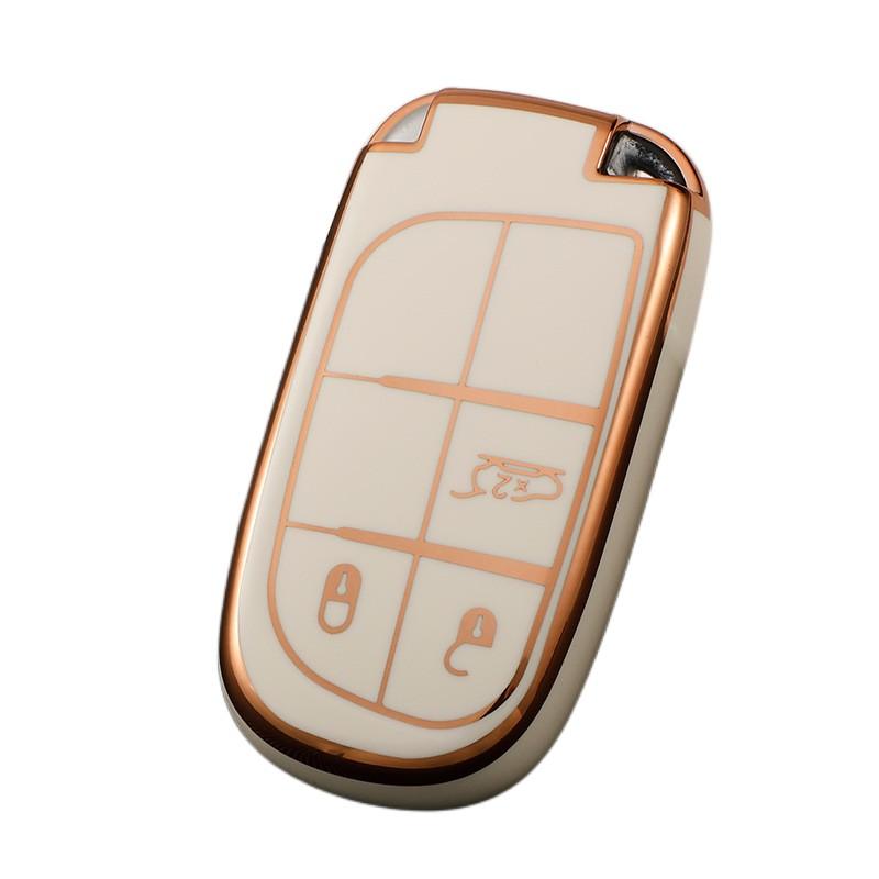 Новый мягкий чехол для автомобильного ключа из ТПУ, брелок для Jeep Renegade Compass Grand Cherokee для Chrysler 300C Wrangler Dodge, автомобильные аксессуары