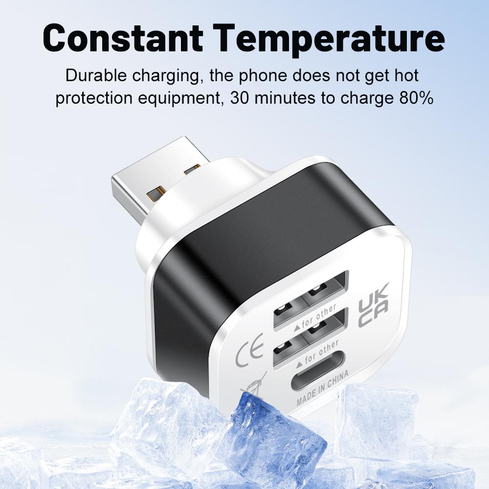 Расширитель USB Type-C на 3 порта 3 в 1 USB 2.0 Сплиттер USB Хаб Адаптер Многоцелевой Разъем Для iPhone 14 Samsung