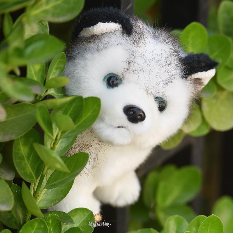 Реалистичная плюшевая игрушка-щенок хаски, маленький размер, милый плюшевый щенок, подарок