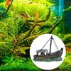 Aquarium Resin Decorations Sunken Ship Ornaments Landscaping Accessories Betta Cave Hideout for Fish Rest for Play Sleep