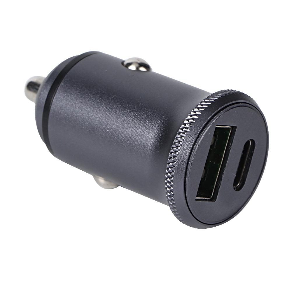 Портативное автомобильное зарядное устройство с двумя USB-портами и быстрой зарядкой, поддержка QC3.0