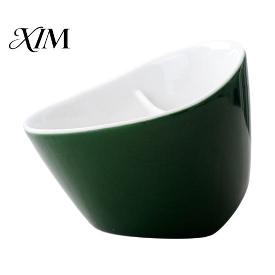Residue Free Tea Brewing Cup Ceramics Tilting Teacup with Infuser, Integrated Strainer Portable Cup, Filter 350ml Capacity, Water Separation