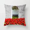 Sunset Field Flowers Decorative Pillowcase Office Living Room Car Ornaments Home Pillowcase
