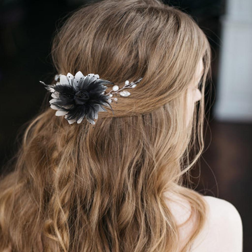 Feathered Organza Rose Flower Appliques Silk Flower Craft Project Making Materials 3D Flower Patches Sewing On Applique