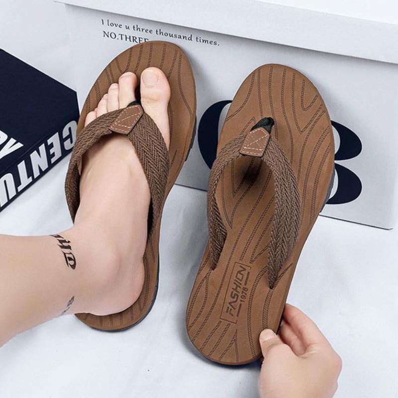 Мужские летние уличные стильные модные шлепанцы-шлепанцы с уникальной толстой подошвой, нескользящие, износостойкие, повседневные пляжные сандалии