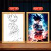 Аниме Фигурка Dragon Ball Фото Рамка Световая Кисть Goku Vegeta Светодиодная Ночная Декор для Дня Рождения Спальни Оригинальные Подарки Лунная Лампа Круглая Сенсорная Сжимаемая