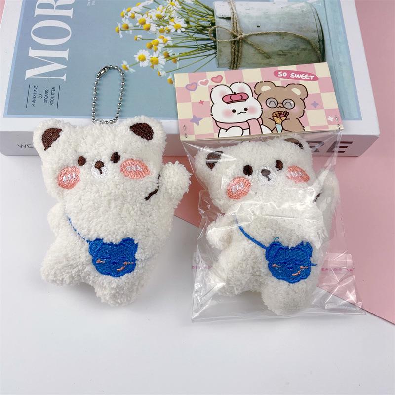 Плюшевый медведь брошь-подвеска для сумки, шарфа, одежды - милый мультяшный дизайн