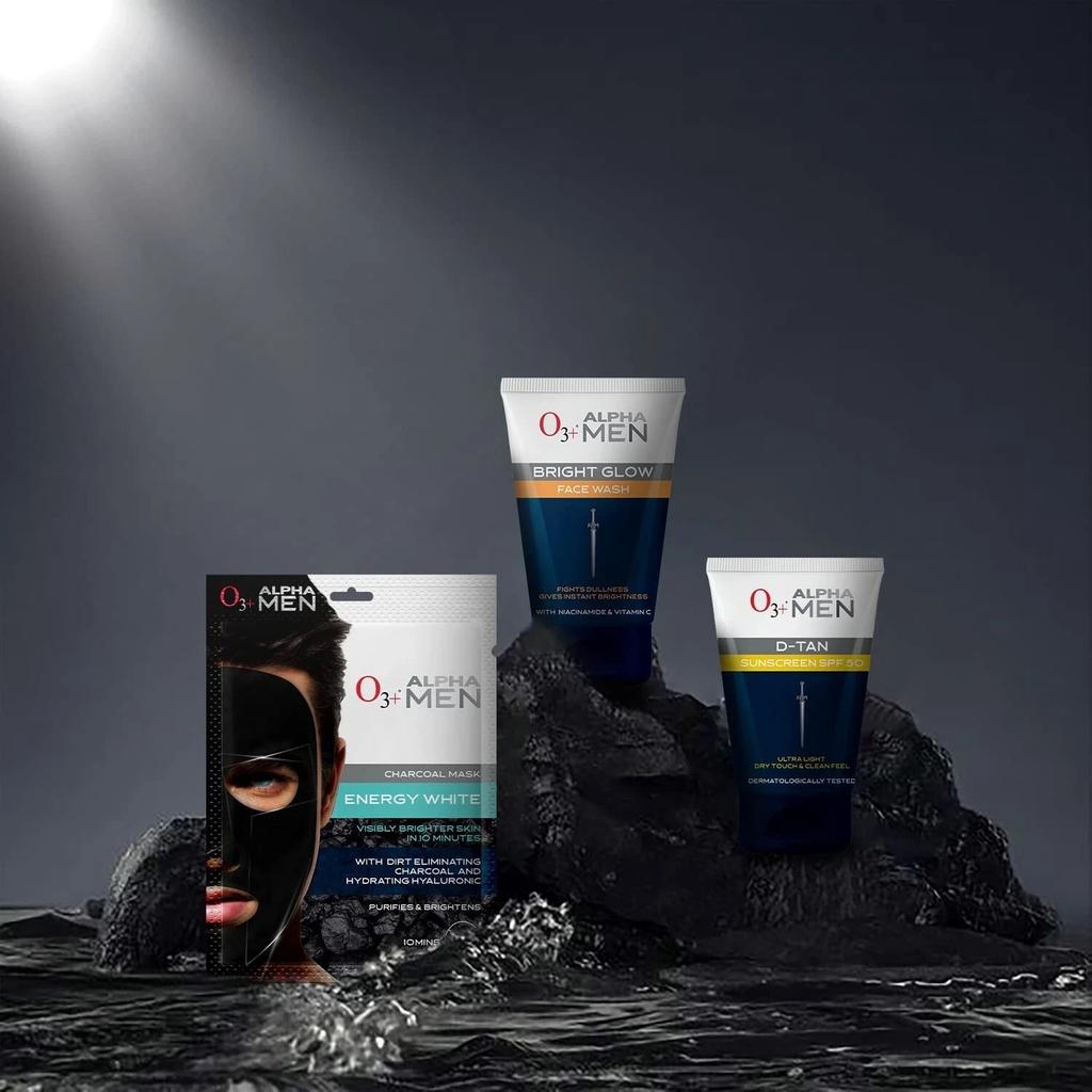 O3+ ALPHA MEN Bright Glow Face Wash With Niacinamide & Vitamin C 100 g