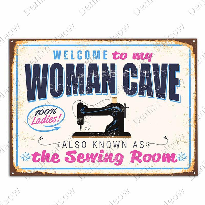 Женская пещерная табличка Добро пожаловать в мой сарай, винтажные металлические вывески, бар, паб, кафе, домашний декор, металлические пластины в пещере для мамы, забавный жестяной постер N368